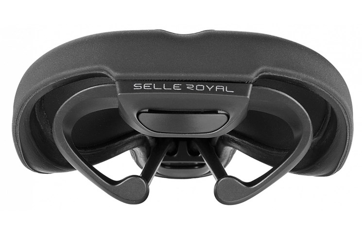 Седло Selle Royal SCIENTIA A3 Athletic, 3D skingel, обивка Black Gummy/Black mokka, 289х159мм, 415г, рейлы сталь + Curva suspension, unisex, черное