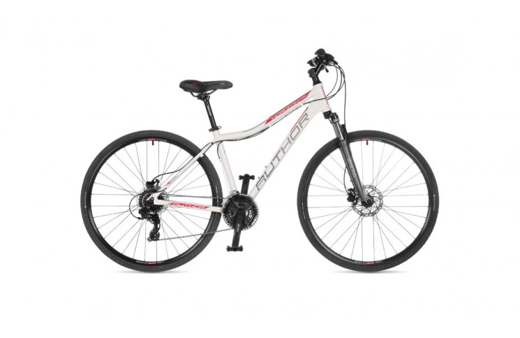 Велосипед Author Horizon ASL 2023 28" 19" білий червоний/сріблястий