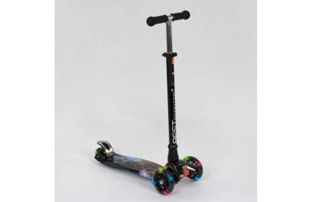 Самокат А 24662 / 779-1311 MAXI "Best Scooter" пластмасовий, 4 колеса PU, СВІТЛО, трубка керма алюмінієва, d = 12см