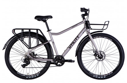 Велосипед AL 27.5" Dorozhnik UTILITY DD CS рама-18,5" сірий 2025