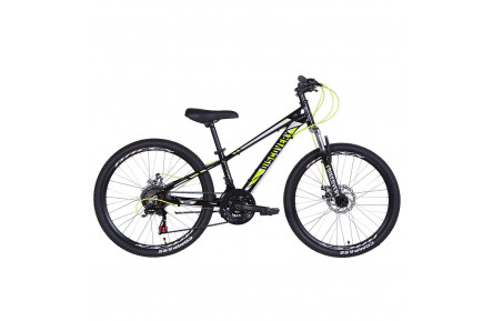 Підлітковий велосипед Discovery Qube DD 2021 24" 11.5" чорно-жовтий