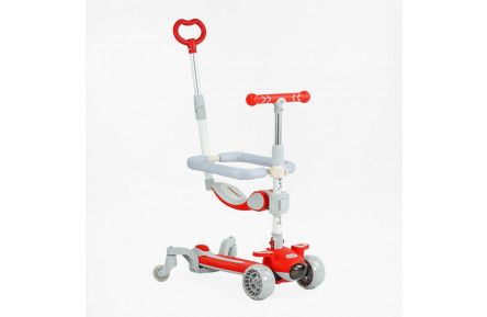 Самокат 5в1 "Skyper" J-08328 колеса PU 125х40мм зі світлом, укр.озвучування та підсвічування платформи, з ДОП. КОЛЕСАМИ, захисний бампер