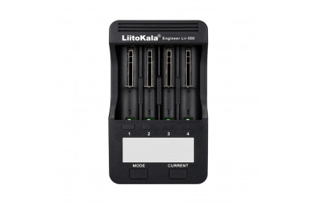 Зарядний пристрій Liitokala Lii-500, 4 канала, Ni-Mh/Li-ion, 220V/12V, Powerbank, Test, LCD, Box