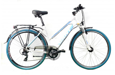 Гібридний велосипед Giant Arcento 28" L біло-блакитний Б/В