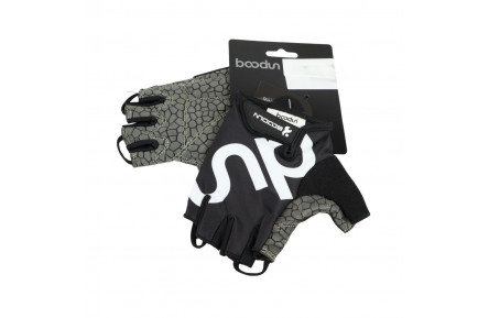 Рукавички велосипедні BEcool 2140018 чорний з білим L AM (брендоване пакування)
