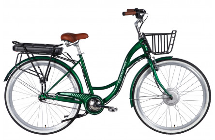 Велосипед з електроприводом 28" ST Dorozhnik eAQUAMARINE BH рама-19" 36B 13А*г 500Вт зелений YS 2286-1 з кошиком 2026