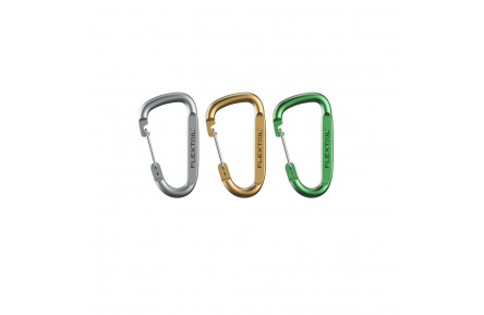 Набор алюминиевых карабинов Flextail, 3 шт (серый, оранжевый, зеленый)