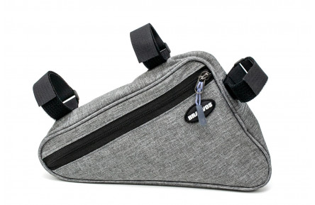 Велосумка на раму "треугольник" серый BRAVVOS F-089 водоотталкивание. материал