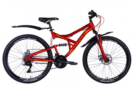 Велосипед ST 26" Discovery CANYON AM DD рама- " с крылом Pl 2024 (червоний) 