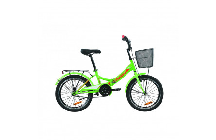 Подростковый велосипед Formula Smart 2020 20" 13" зеленый с корзиной