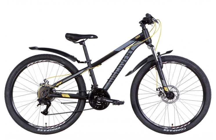 Велосипед 26" Discovery TREK AM DD 2022 (черно-желтый (м))