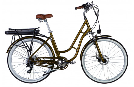 Велосипед з електроприводом 28" AL Dorozhnik eCORAL DD FR рама-19" 48B 17.5А*г 500Вт бронзовий 2026