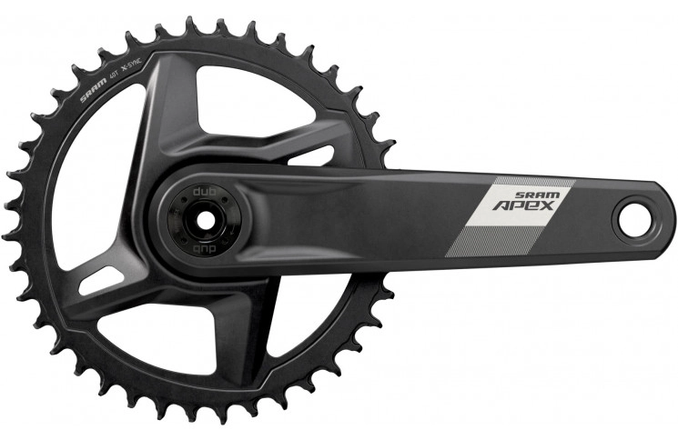 Комплект шатунов Sram APEX 1 DUB WIDE, 175мм 40T, черные (OEM)