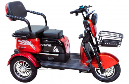Електричний трицикл Corso Ostin Pro SN (1200Вт 72В 28Аг) 10"