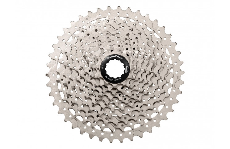 Кассета 10-k 11-42T SUN RACE MTB MS2 стальной паук, Metallic Silver