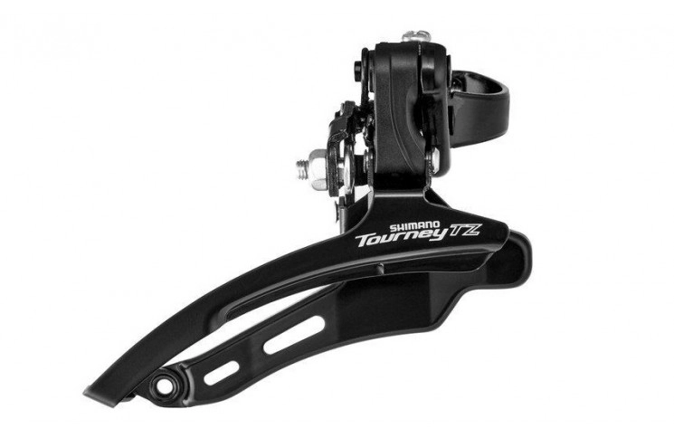 Переключатель перед. индекс. под трубу 31,8мм н/тяга SHIMANO FD-TZ500 (черн.)