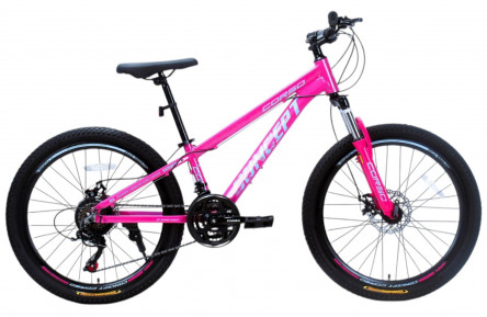 Велосипед Corso CONCEPT CP-24135 24" 11" розовый, оборудование Shimano, 21 скорость