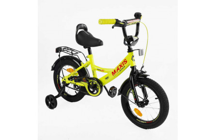 Велосипед 14" 2-х колісний "CORSO" MAXIS CL-14663, сидіння з ручкою, додаткові колеса