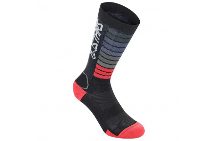 Шкарпетки Alpinestars DROP SOCKS 22 BLACK BRIGHT RED, M