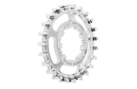 Задня зірка Gates Carbon Drive CDX 9-Spline з нержавіючої сталі 23T, срібна