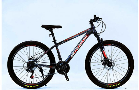 Велосипед Спортивний Corso «Skywalker» 26" дюймів SW-26506 (1) рама сталева 15’’, перемикачі SunRun, 21 швидкість, зібран на 75