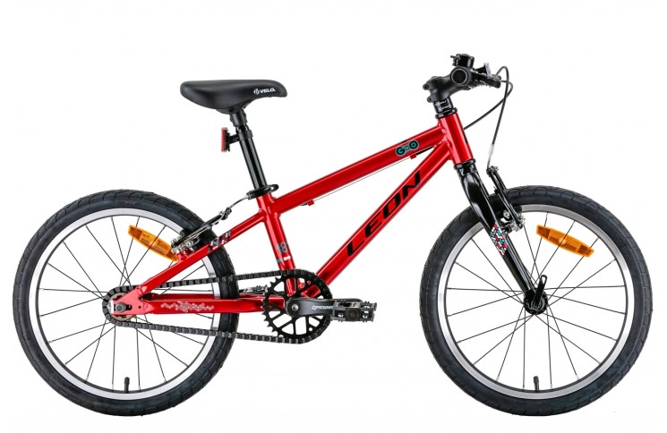 Велосипед 18" Leon GO Vbr 2022 (червоний з чорним)