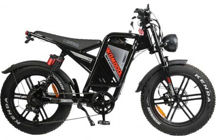 Электрофетбайк Corso Komodo 20" KM-73100 (1200Вт 60В 21Аг) черно-красный