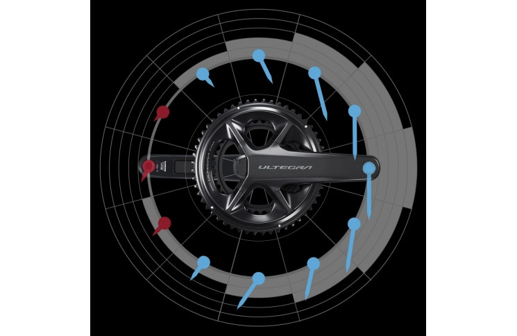 Шатуны FC-R8100-P ULTEGRA, Hollowtech II 175мм 52Х36, с измерителем мощности