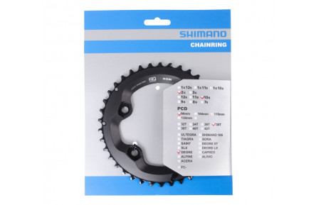 Звезда шатунов FC-M6000-2 DEORE, 38зуб.-BG для 38-28T