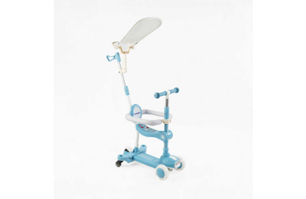 Самокат 5в1 "Skyper" BT-41722 колеса со светом, укр озвучивание и подсветка платформы, с ДОП. КОЛЕСАМИ, защитный бампер