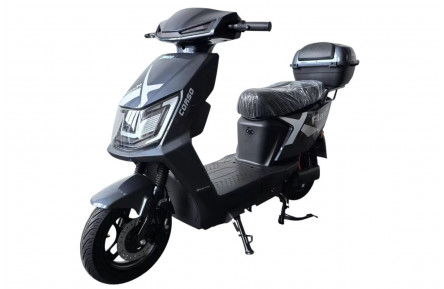 Електричний мопед Corso FlashX FX-104709/104079 (1200Вт графеновий 72В 23Аг) 10" чорно-сірий