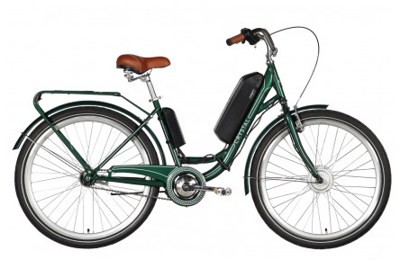 Велосипед з електроприводом 26" ST Dorozhnik eCRYSTAL BH 17" 36B 7.5А*г 350Вт темно-зелений з сiрим 2024