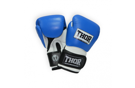 Перчатки боксерские THOR PRO KING 16oz /PU /сине-бело-черные