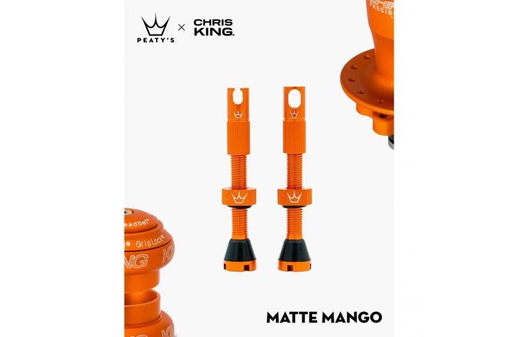 Ниппели Peaty's x Chris King Tubeless Valves, 42mm, Mango