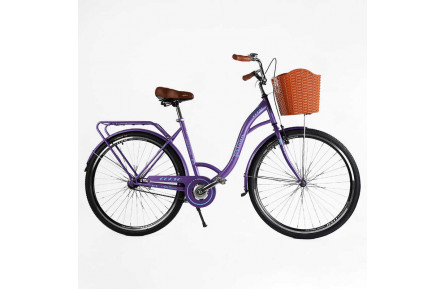 Велосипед городской Corso FORTUNA 28" FR-28698 + КОРЗИНА, сталь 20"