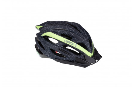 Шолом ONRIDE Grip чорний/зелений M (55-58 см)