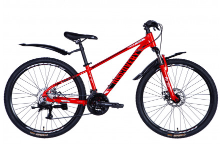 Велосипед Discovery BASTION DD CS AL 26" 13" красно-черный 2025