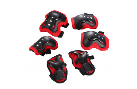 Захист FSK M07 (Пензлі, лікті, коліна) (чорно-червоний)
