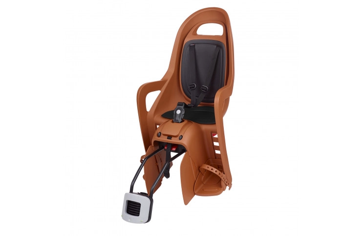 Детское кресло заднее POLISPORT Groovy Maxi RS+ на подседельную трубу, 9-22 кг, коричневое
