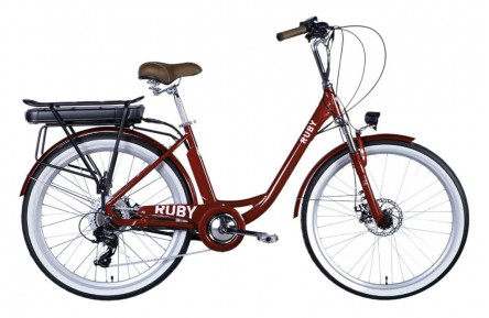 Электровелосипед Dorozhnik eRUBY AM 26" 17" 48B 12.5А*ч 500Вт темно-красный (м)