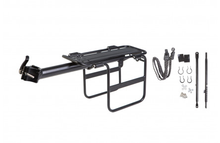 Багажник CT-686 с откидными бортами алюм. укроп. на подсед.штырь и верх. перья