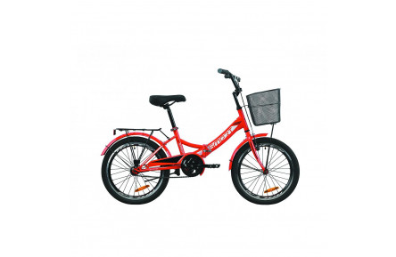 Подростковый велосипед Formula Smart 2020 20" 13" красный (с корзиной)