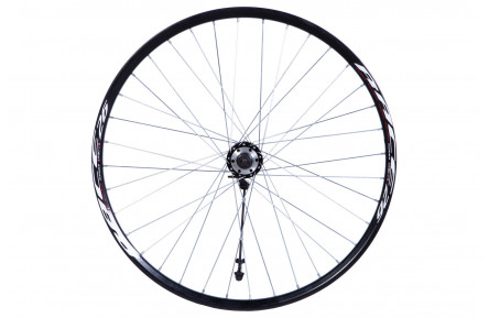 Колесо задн. VLT 26" AL 36H Дисковый WANGZHEN 208RBQ под диск. под трещотку черный пром. подшипник 8-9-10 шв