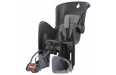 Дитяче крісло заднє POLISPORT Bilby Maxi RS на підсідельну трубу, 9-22 кг, чорне