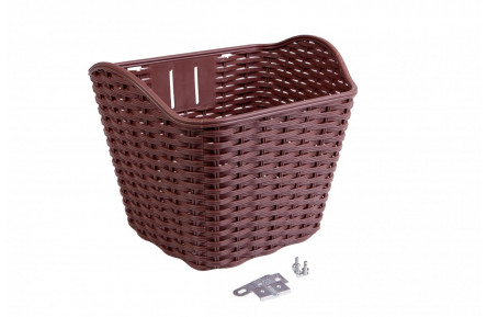 Корзина без стойки 26-28" Pl H340*W260*D270 TEN 019 без кронштейна (коричневая)