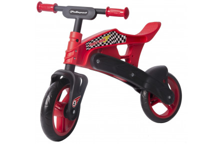 Біговел POLISPORT Balance Bike термопластиковий (2-5 років) до 25 кг чорний/червоний