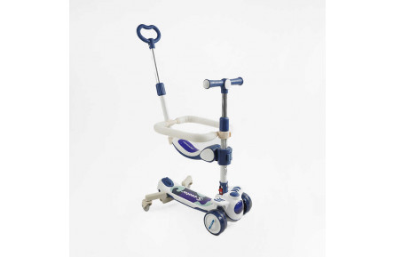 Самокат 5в1 "Skyper" RT-13409 колеса зі світлом, укр озвучування та підсвічування платформи, з ДОП. КОЛЕСАМИ, захисний бампер