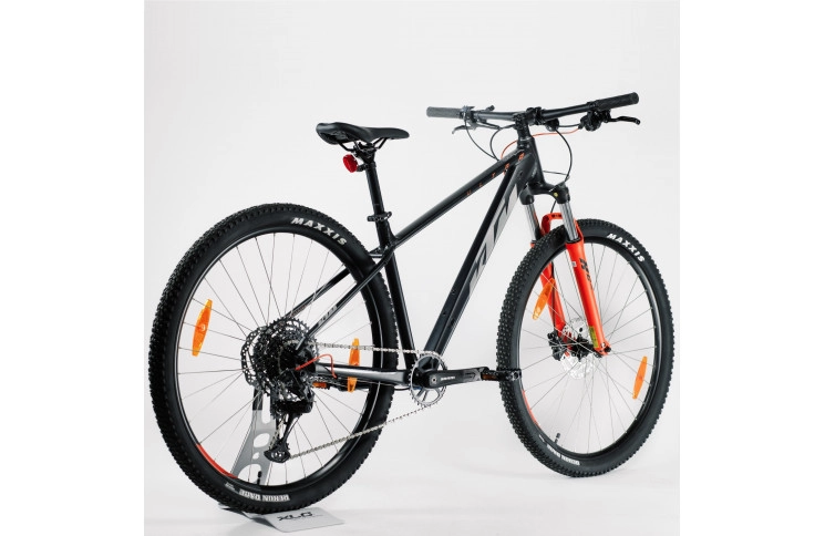 Велосипед KTM ULTRA FUN 29" рама L/48, чорний матовий (сіро-жовтогарячий), 2022
