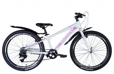 Велосипед 24" Discovery QUBE Vbr 2024 (біло-рожевий (м)) 
