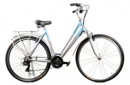 Гибридный велосипед Gazelle Cayo 28" M серо-голубой Б/У